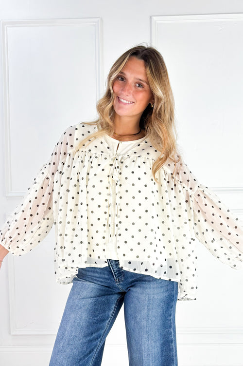 The Maisie Polka Dot Blouse