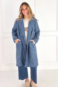 The Hadley Houndstooth Longline Coat