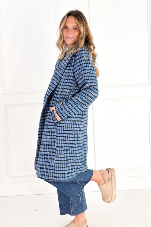 The Hadley Houndstooth Longline Coat