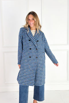The Hadley Houndstooth Longline Coat