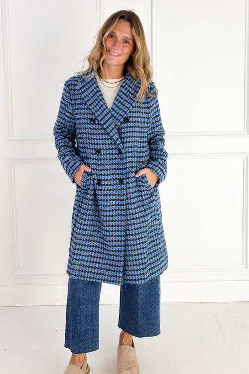The Hadley Houndstooth Longline Coat