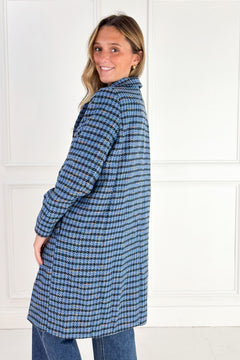 The Hadley Houndstooth Longline Coat