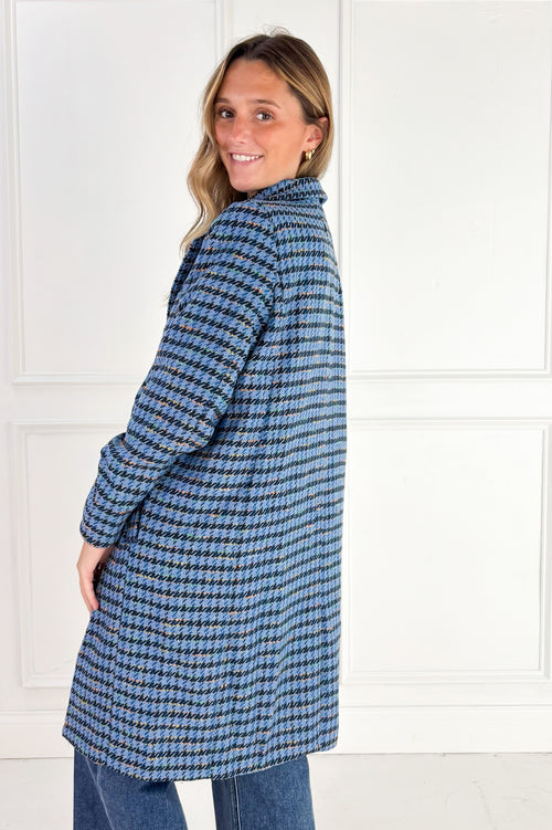 The Hadley Houndstooth Longline Coat