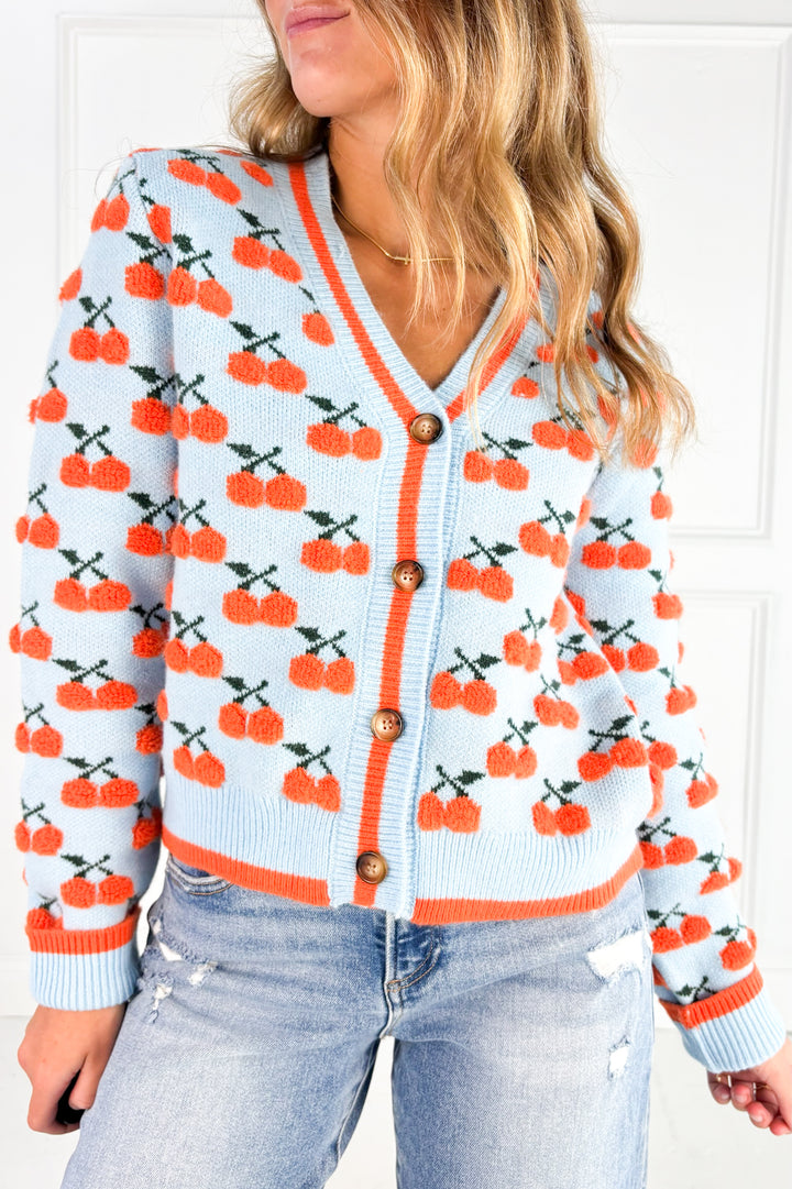 Cherry Knit Wool Cardigan