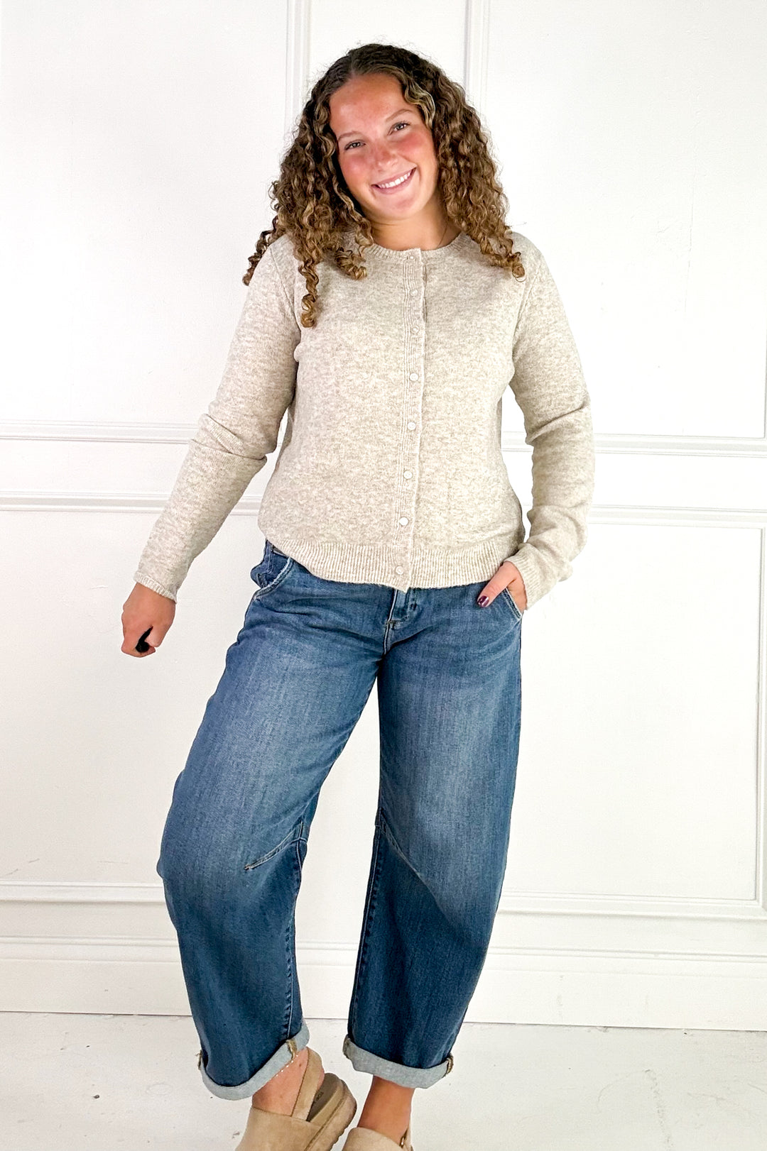 Long Sleeve Button Down Cardigan