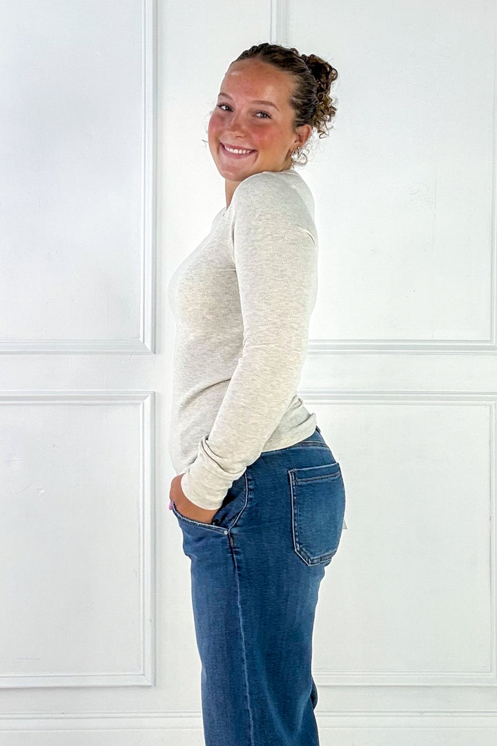 Stacy Long Sleeve Basic Top by Thread and Supply