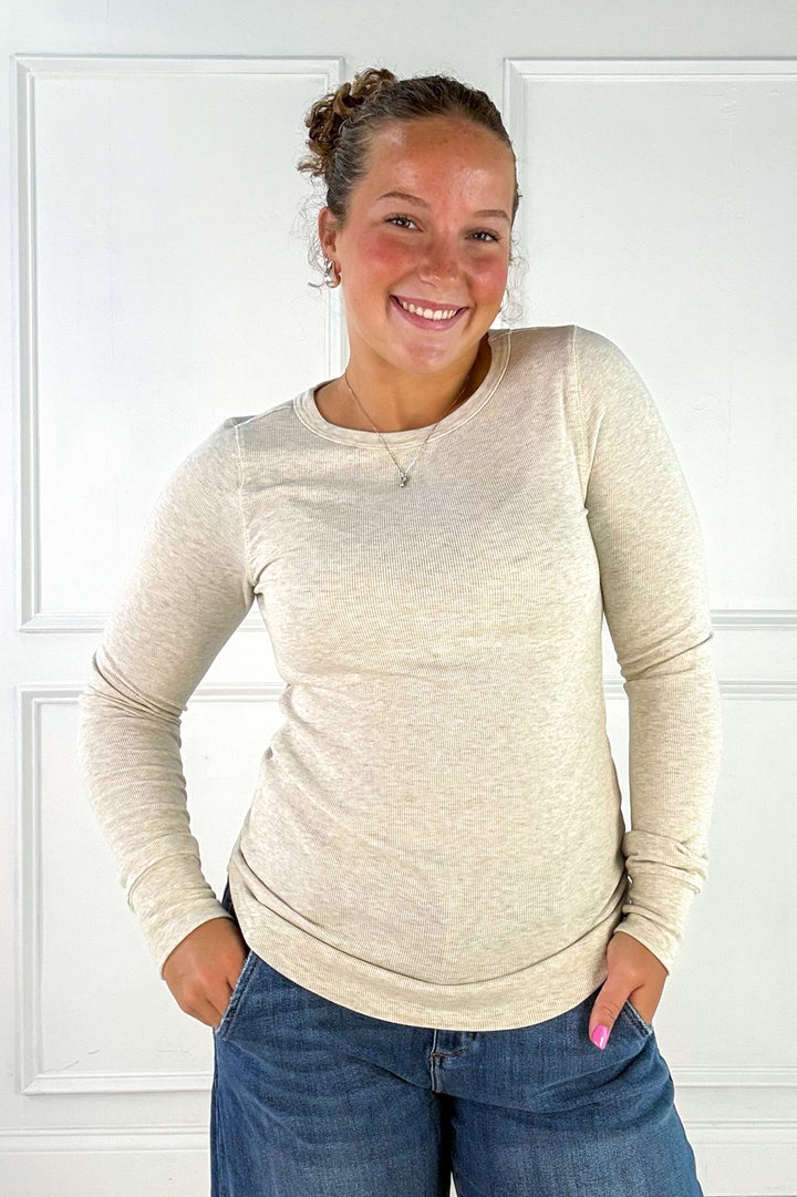 Stacy Long Sleeve Basic Top by Thread and Supply