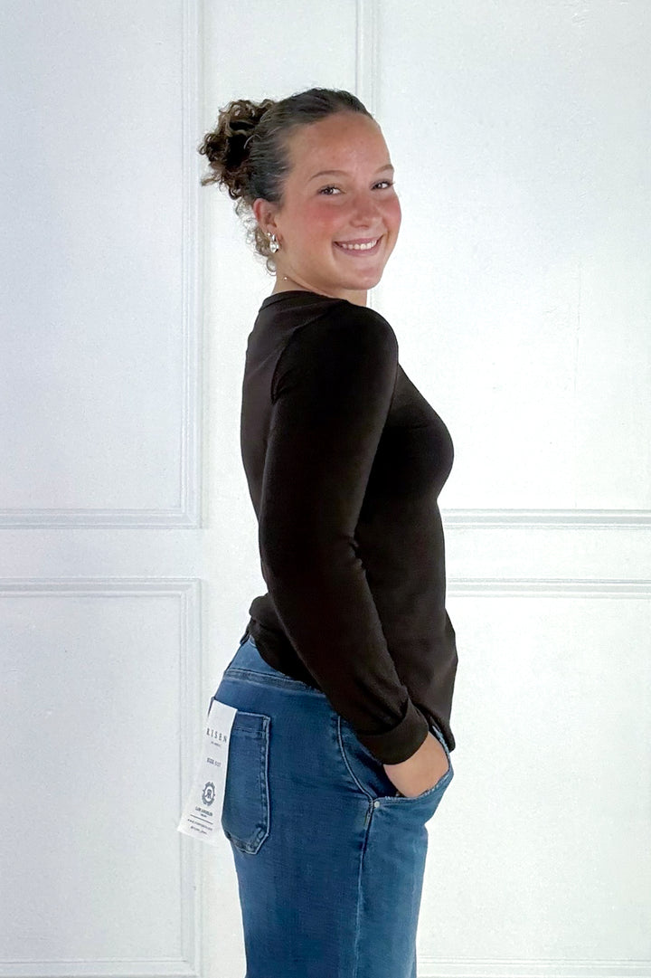 Stacy Long Sleeve Basic Top by Thread and Supply
