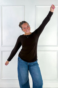 Stacy Long Sleeve Basic Top by Thread and Supply