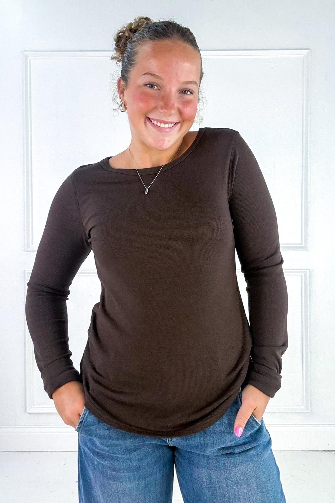 Stacy Long Sleeve Basic Top by Thread and Supply
