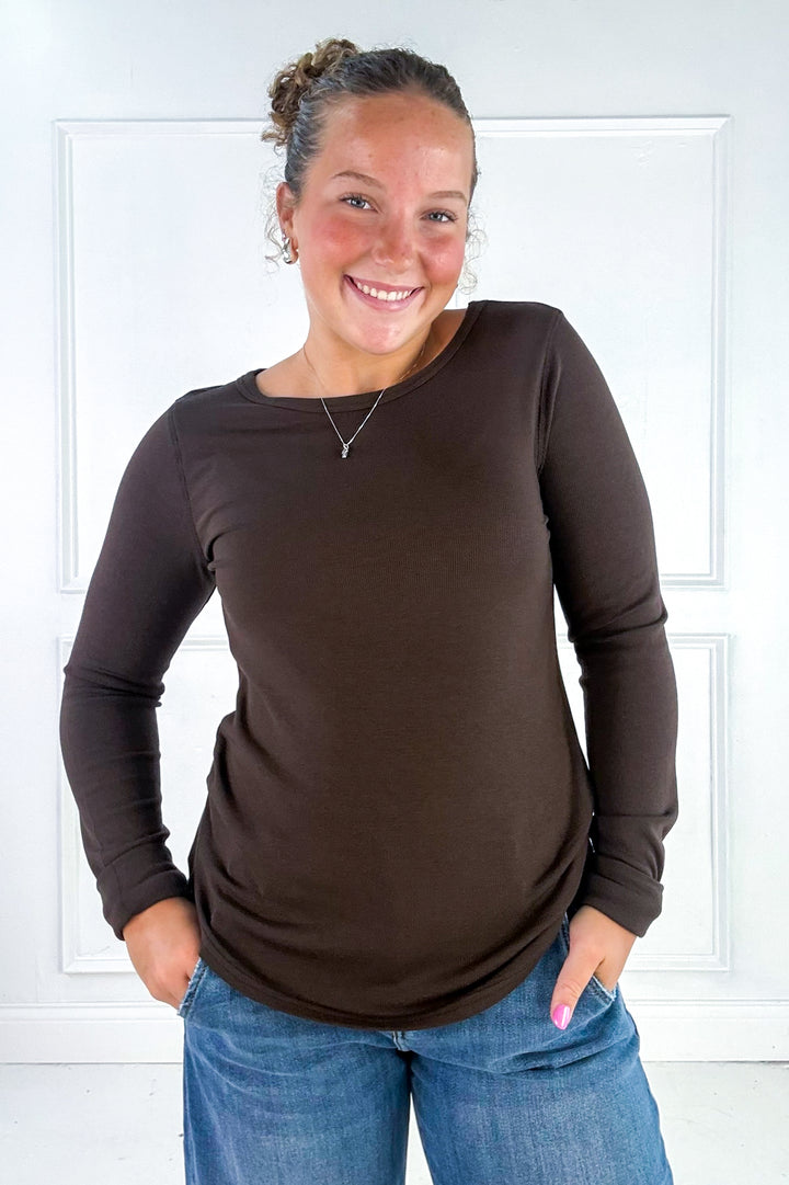 Stacy Long Sleeve Basic Top by Thread and Supply