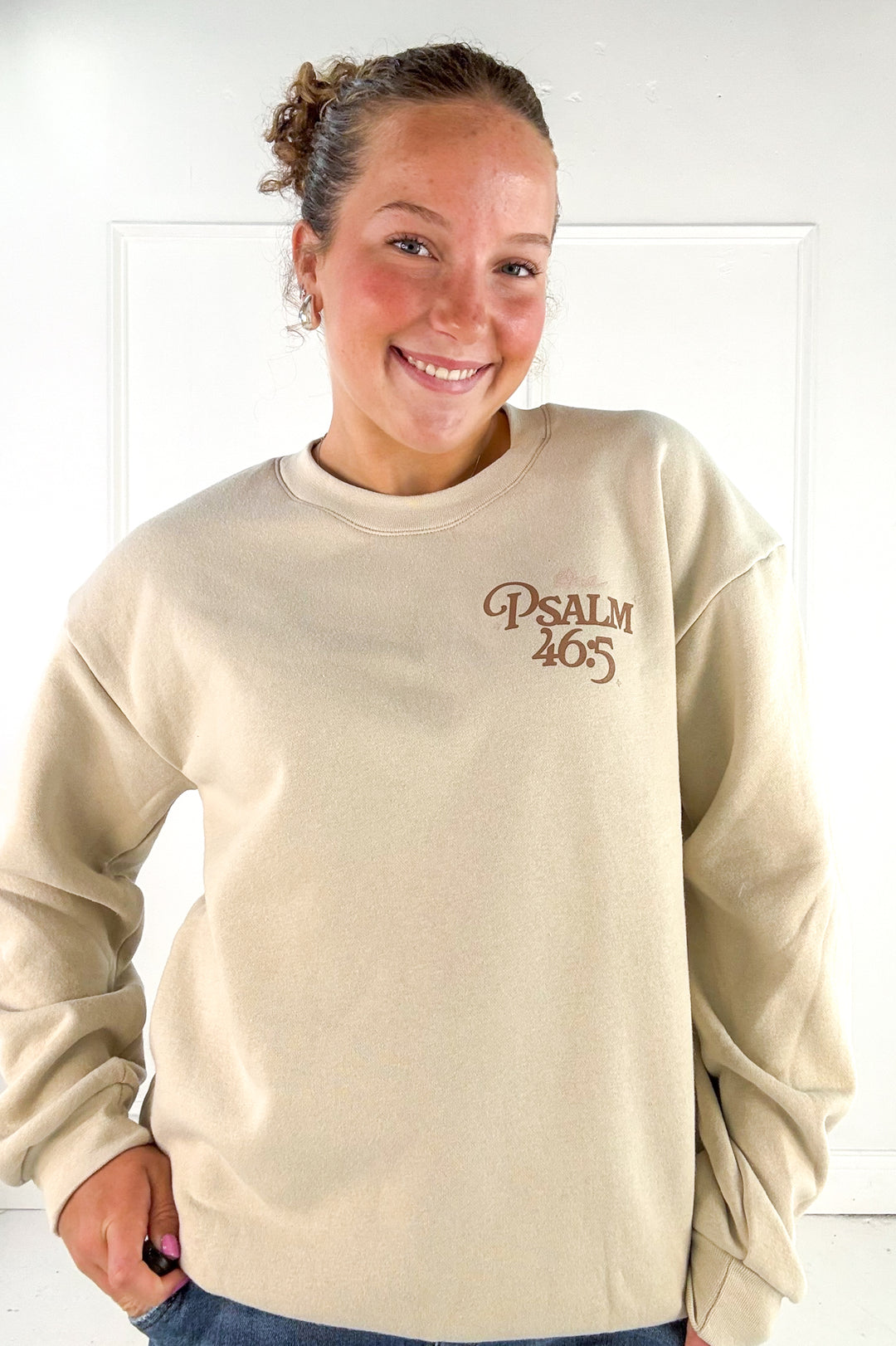 Psalm 46:5 Graphic Crew Sweatshirt
