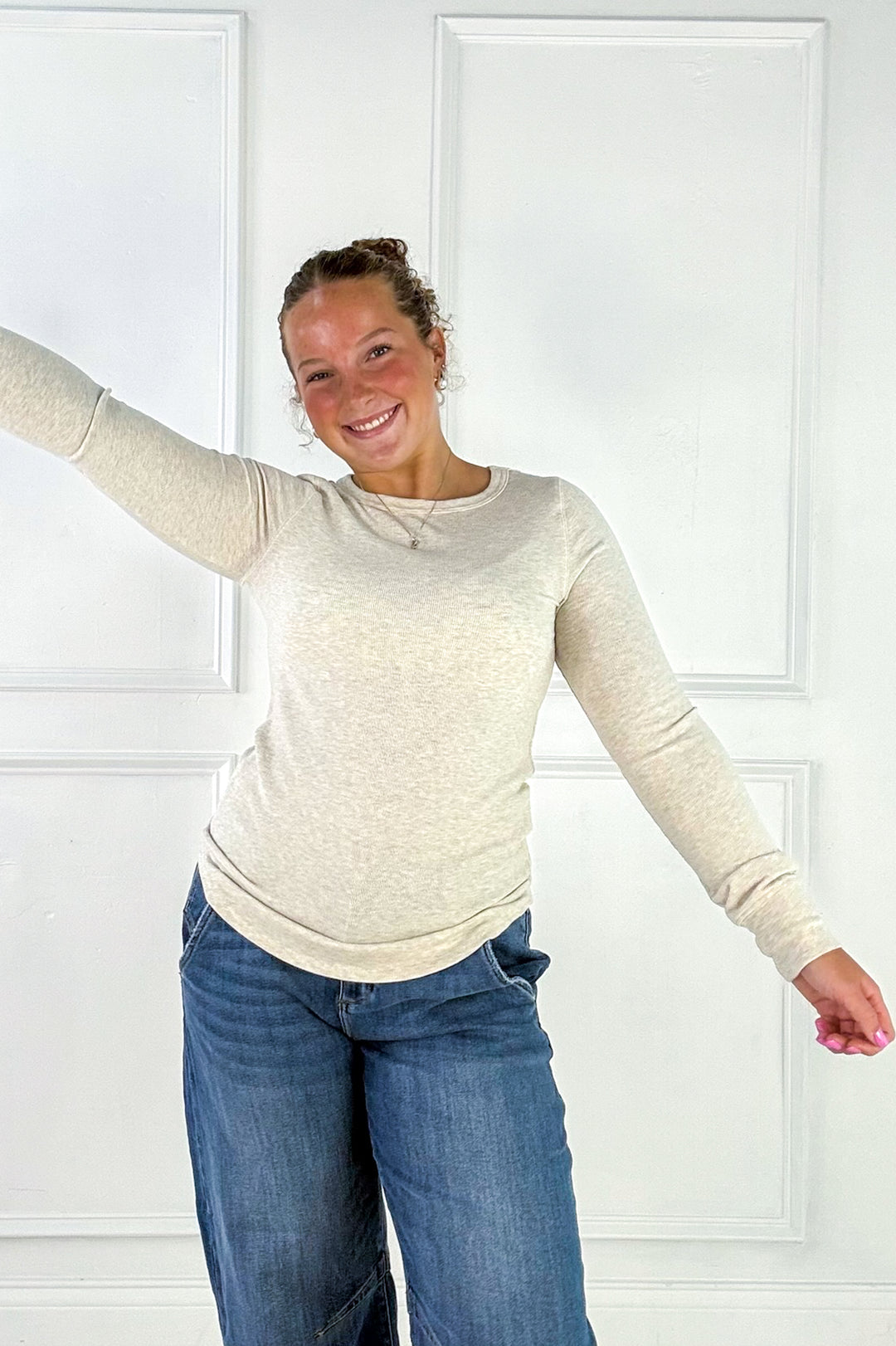 Stacy Long Sleeve Basic Top by Thread and Supply