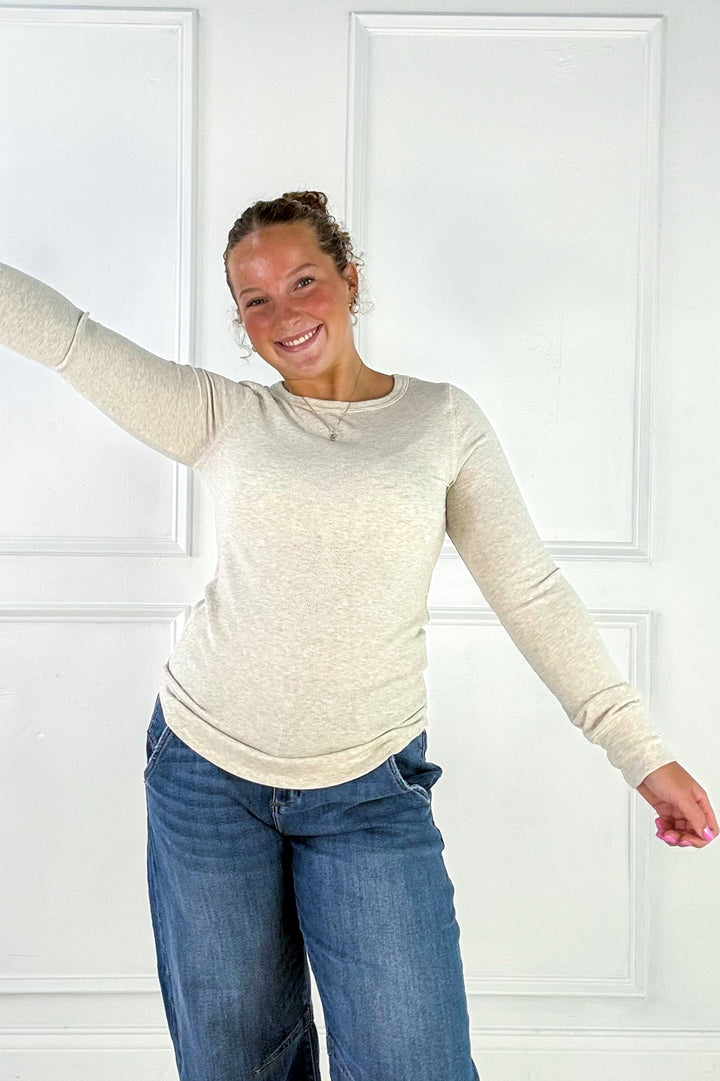 Stacy Long Sleeve Basic Top by Thread and Supply