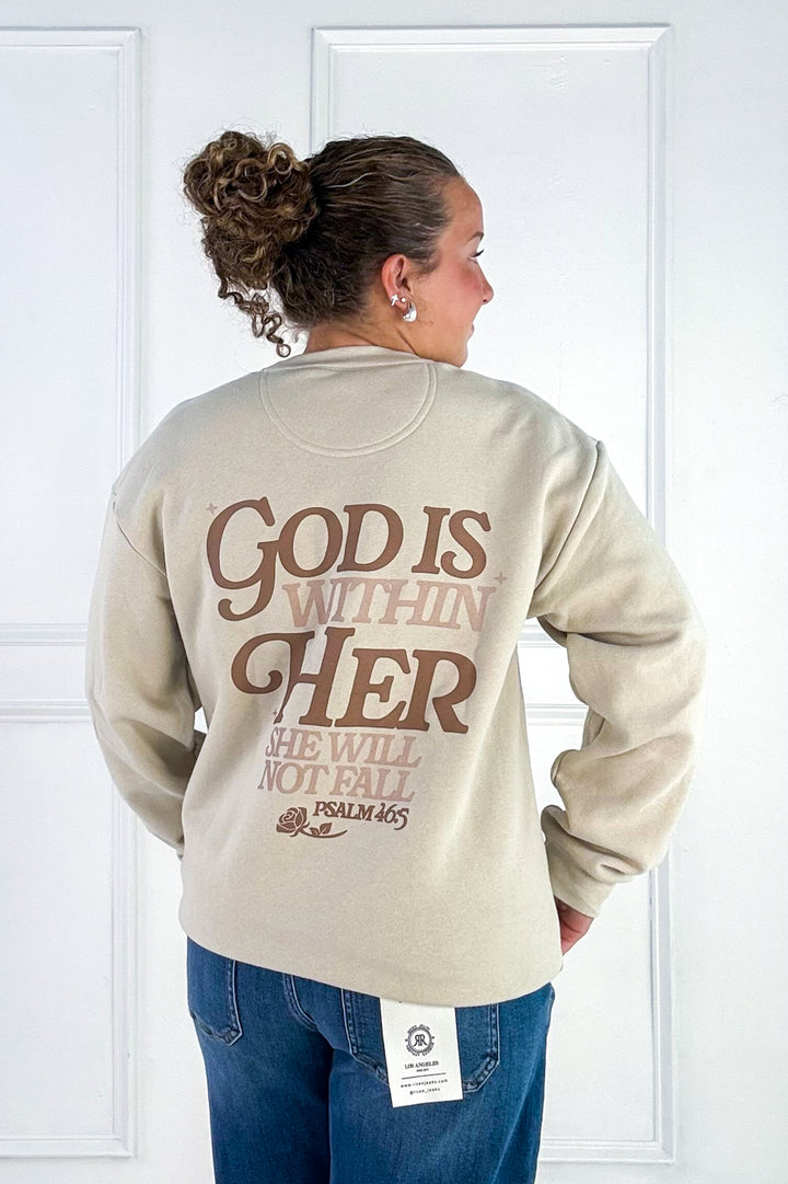 Psalm 46:5 Graphic Crew Sweatshirt