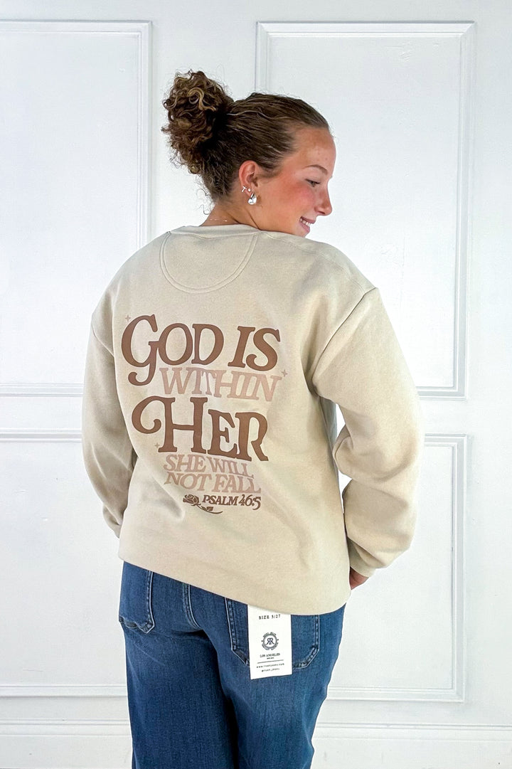 Psalm 46:5 Graphic Crew Sweatshirt