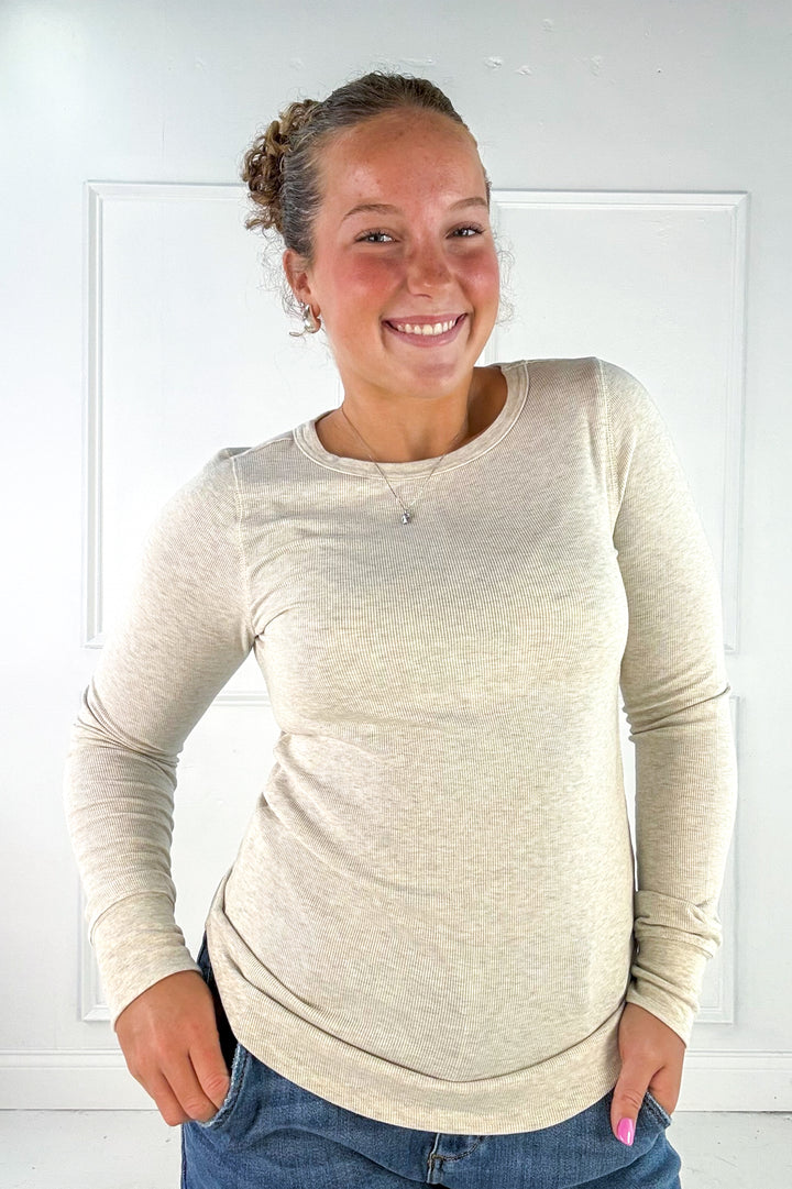 Stacy Long Sleeve Basic Top by Thread and Supply
