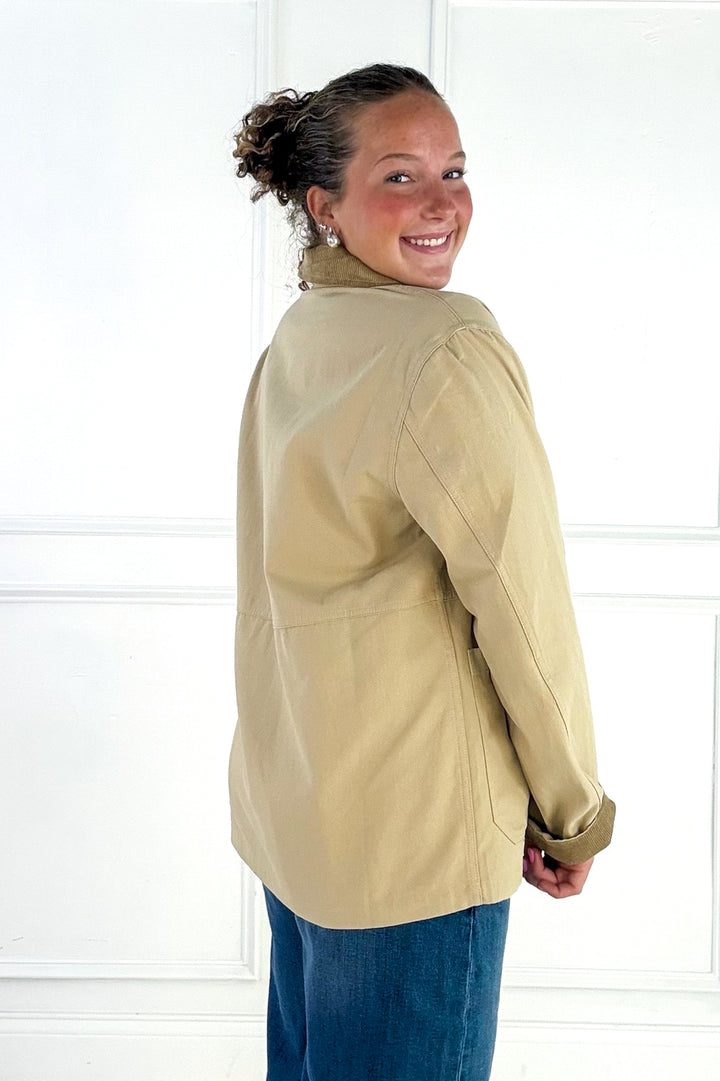 Corduroy Contrast Barn Jacket