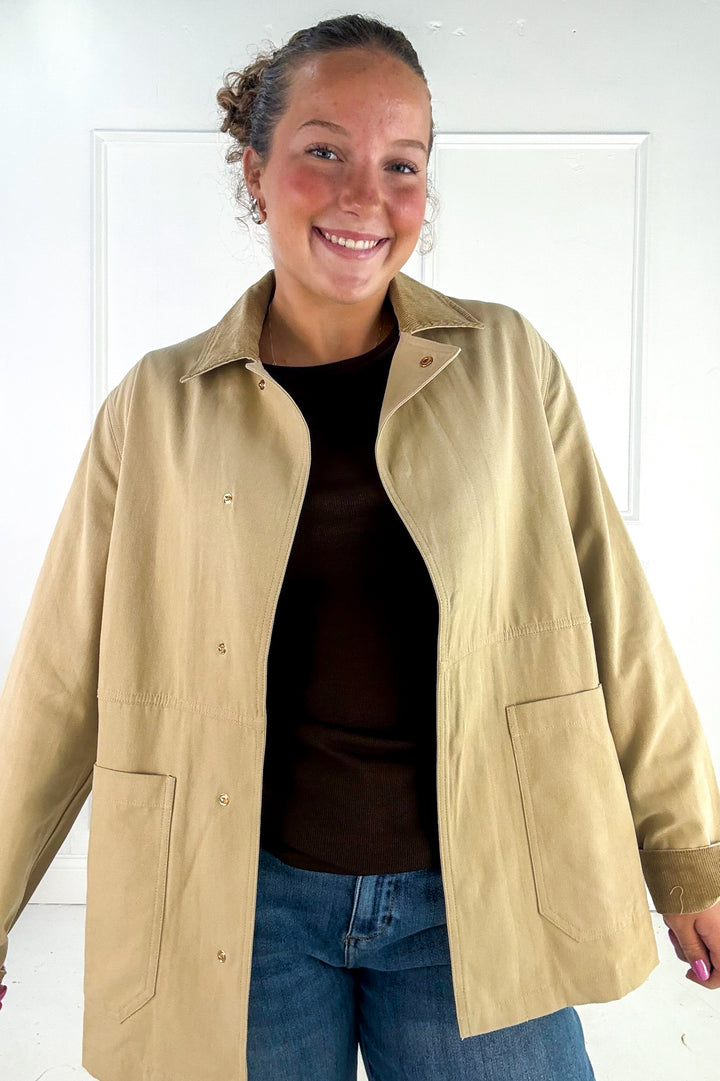 Corduroy Contrast Barn Jacket