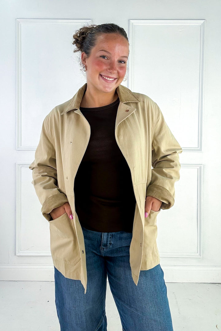 Corduroy Contrast Barn Jacket