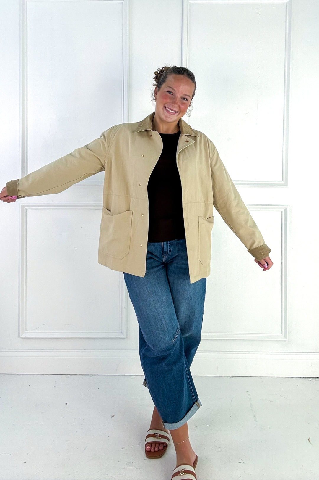 Corduroy Contrast Barn Jacket