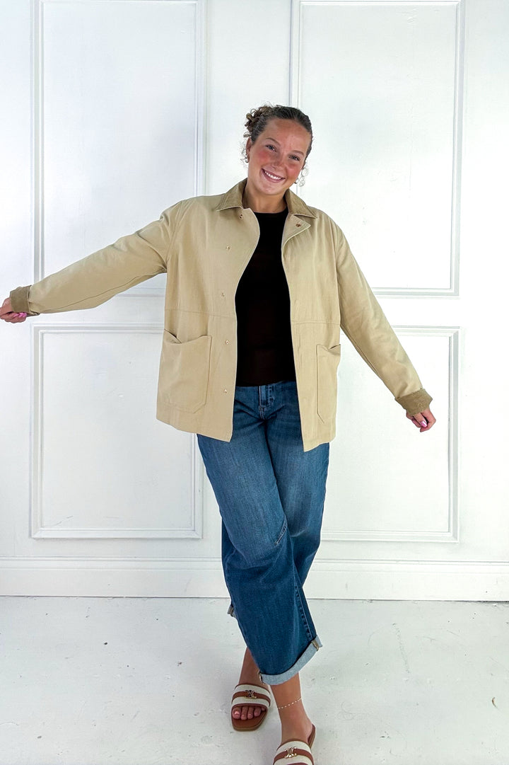 Corduroy Contrast Barn Jacket