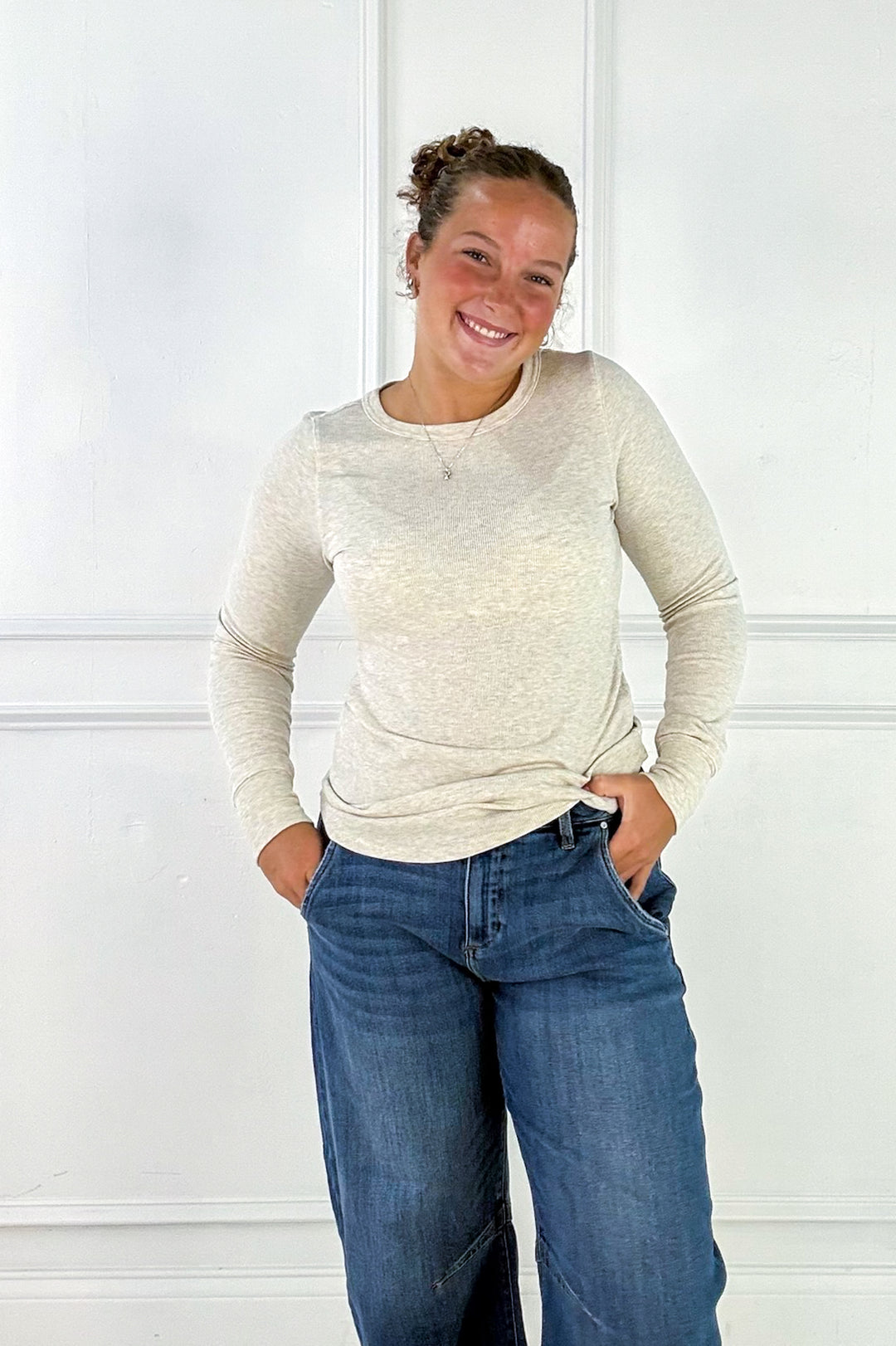 Stacy Long Sleeve Basic Top by Thread and Supply