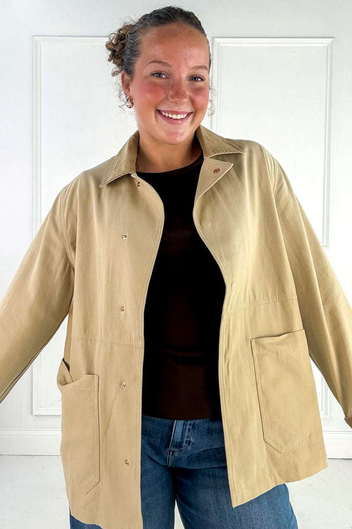 Corduroy Contrast Barn Jacket