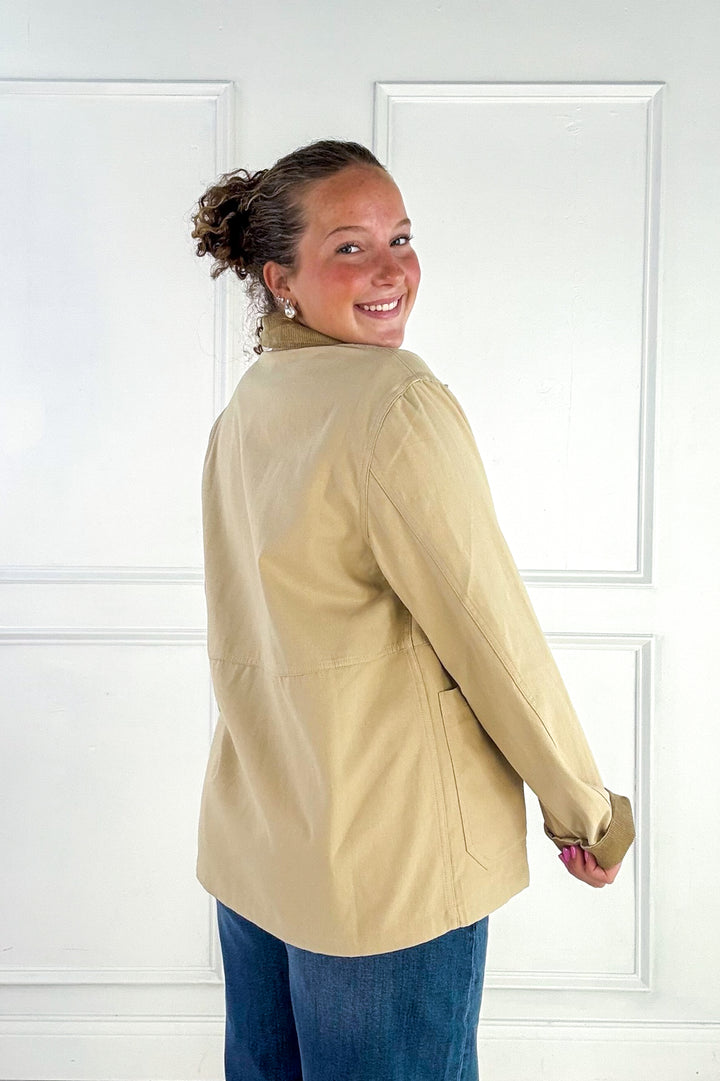 Corduroy Contrast Barn Jacket