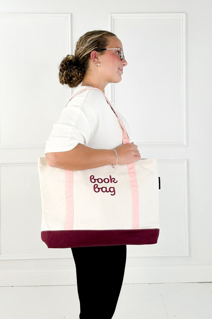 Zippered Book Bag Tote