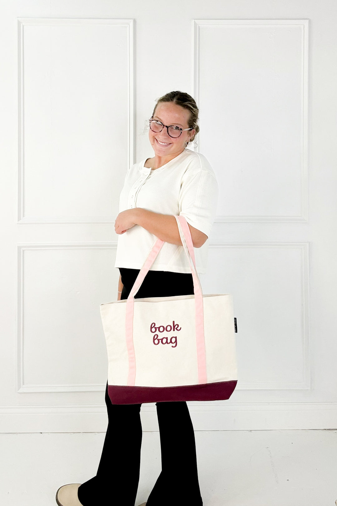 Zippered Book Bag Tote