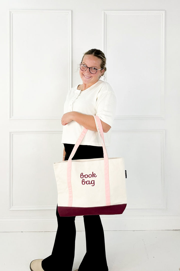 Zippered Book Bag Tote