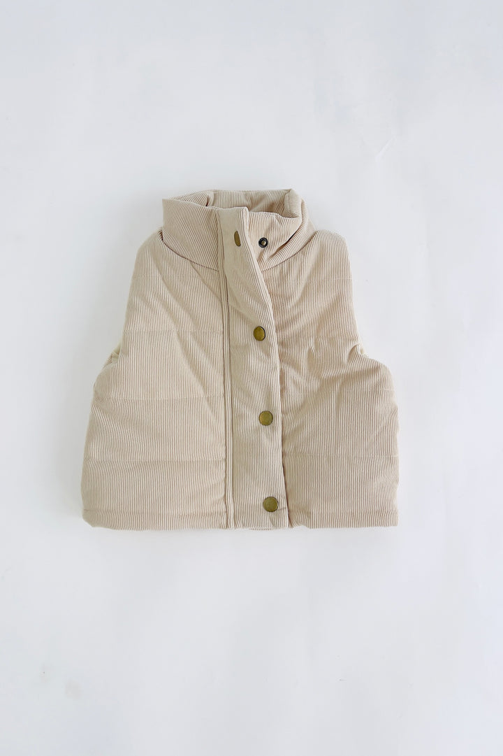 Corduroy Puffer Littles Vest