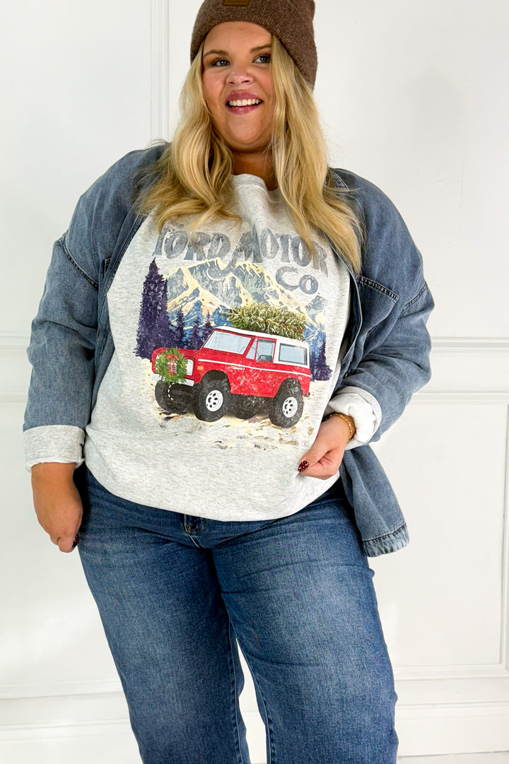 Red Bronco Christmas Sweatshirt