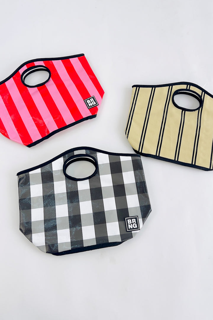 Ruby Candy Stripe Mini Tote