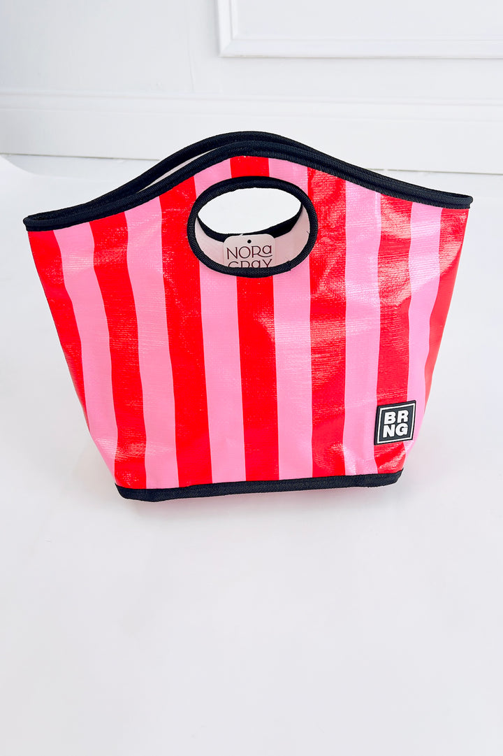 Ruby Candy Stripe Mini Tote