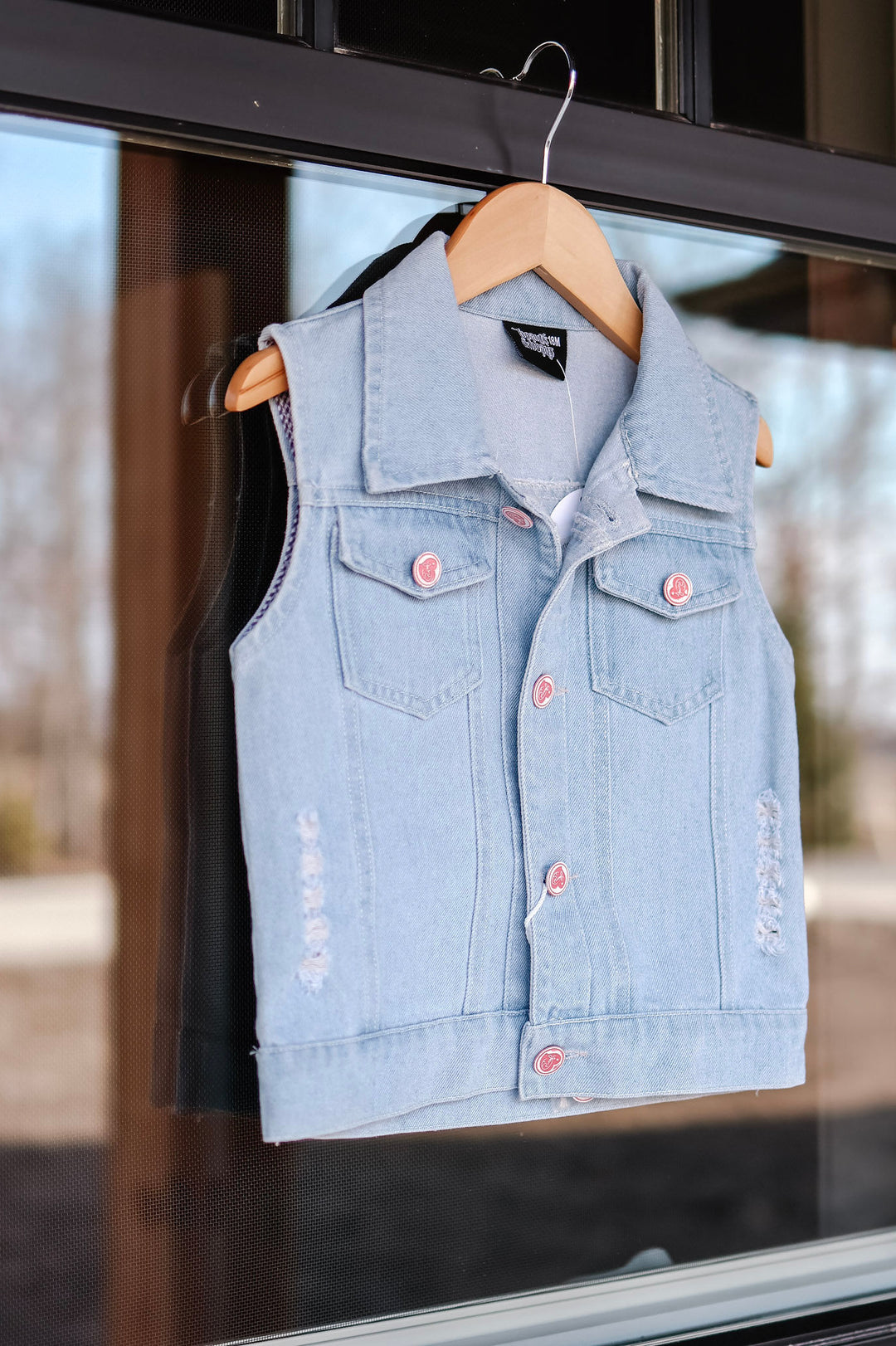Girls Bow Detail Denim Jacket
