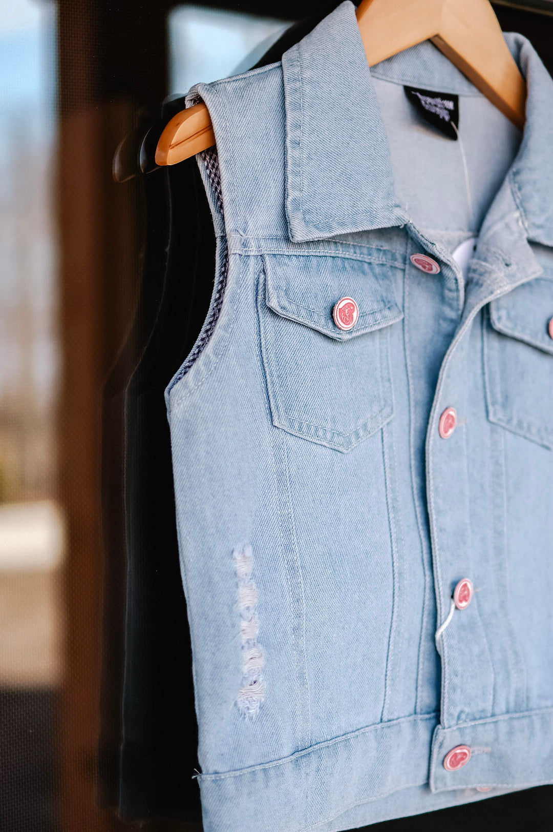 Girls Bow Detail Denim Jacket