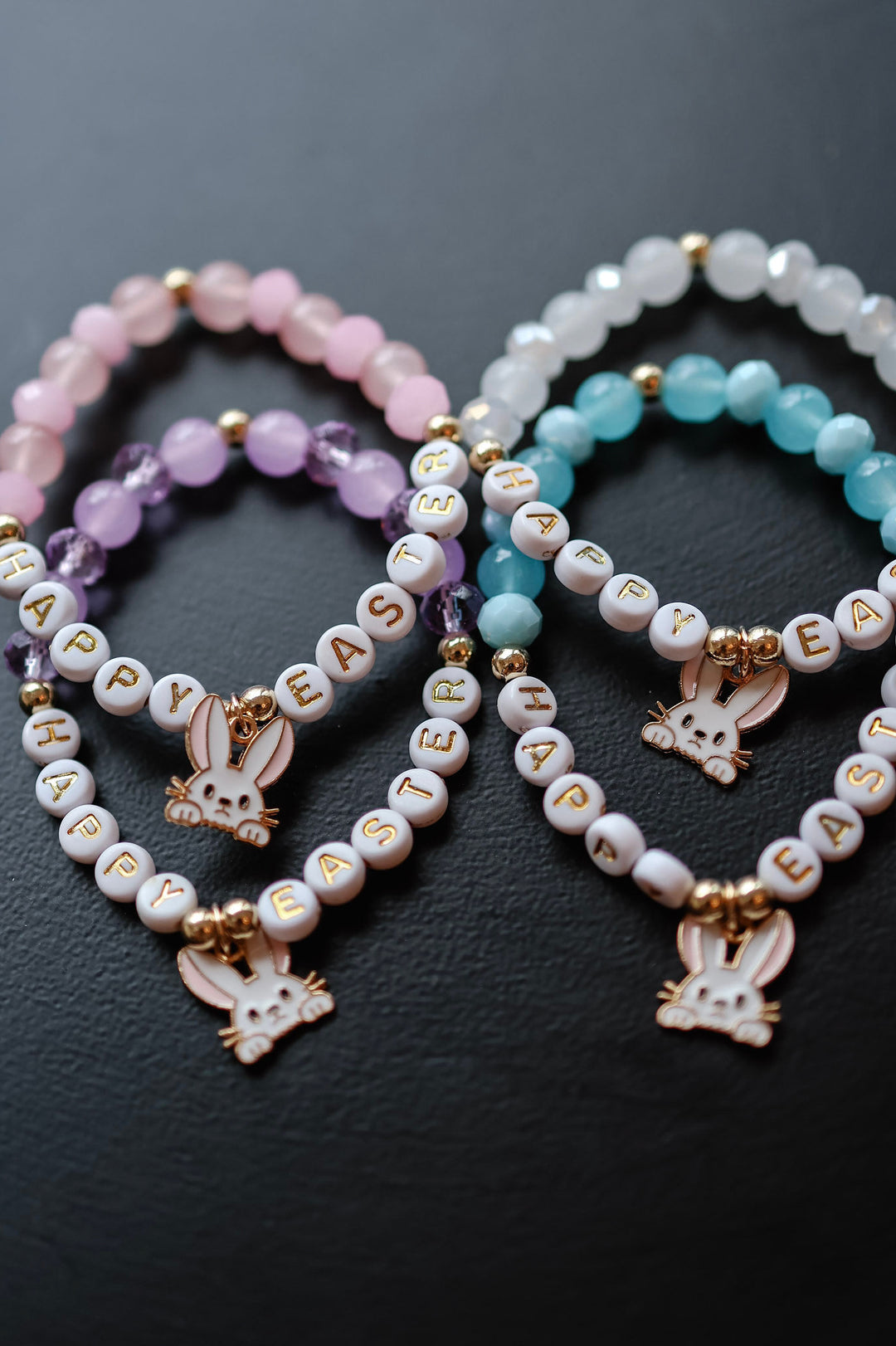 Happy Easter Beaded Kids Bracelet