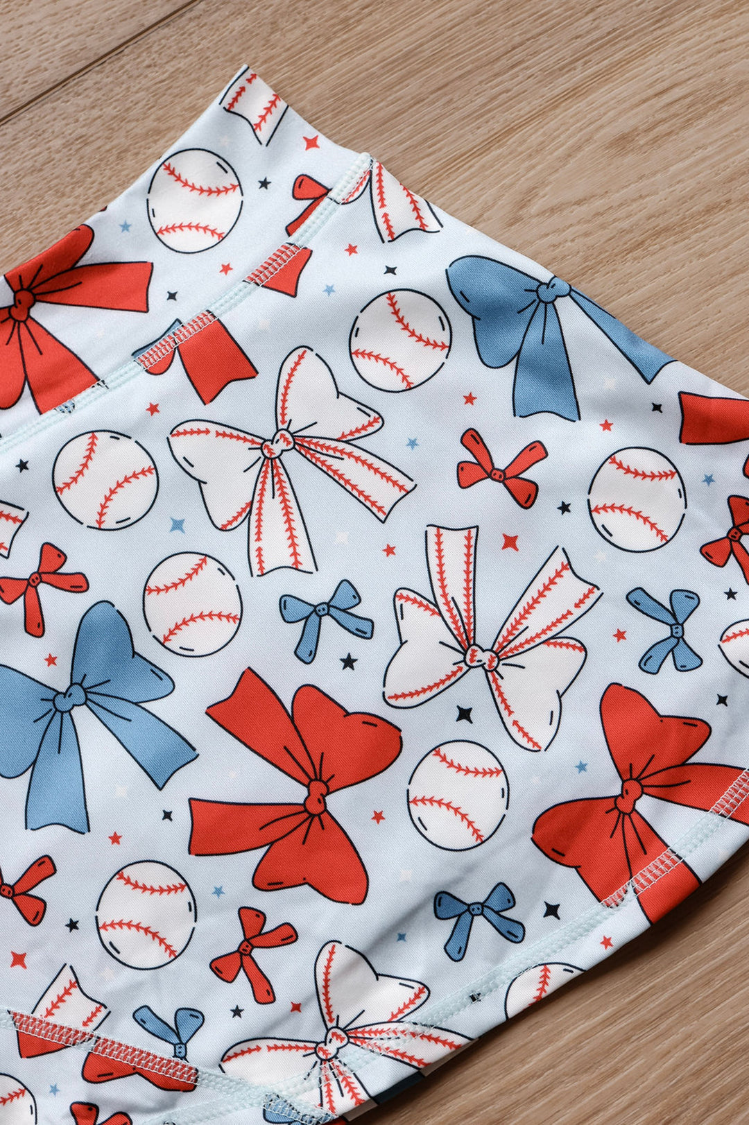 Kids Baseball & Bows Skort Set
