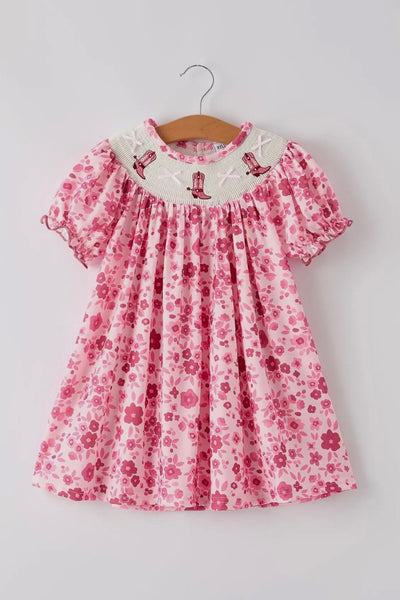 Blush & Boots Blooms Girls Smocked Dress
