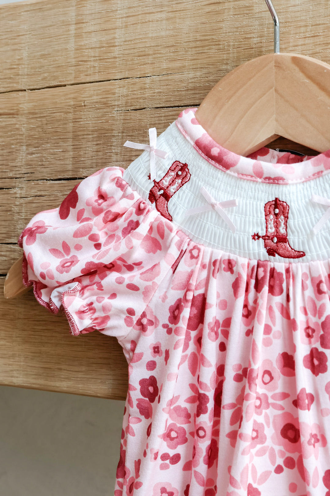 Blush & Boots Blooms Baby Smocked Romper