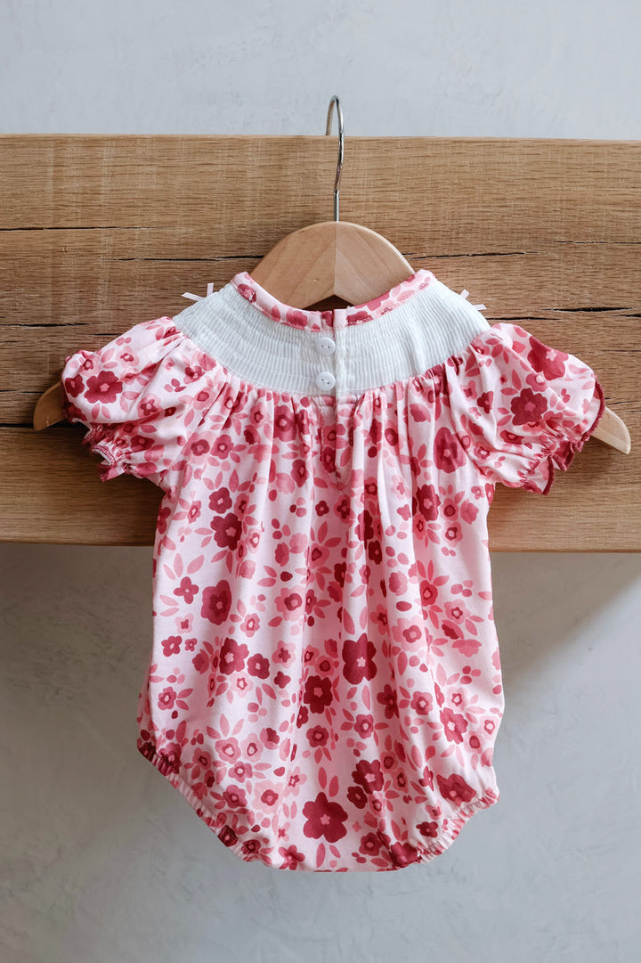 Blush & Boots Blooms Baby Smocked Romper