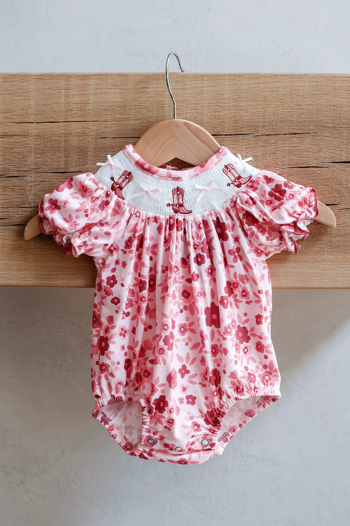 Blush & Boots Blooms Baby Smocked Romper