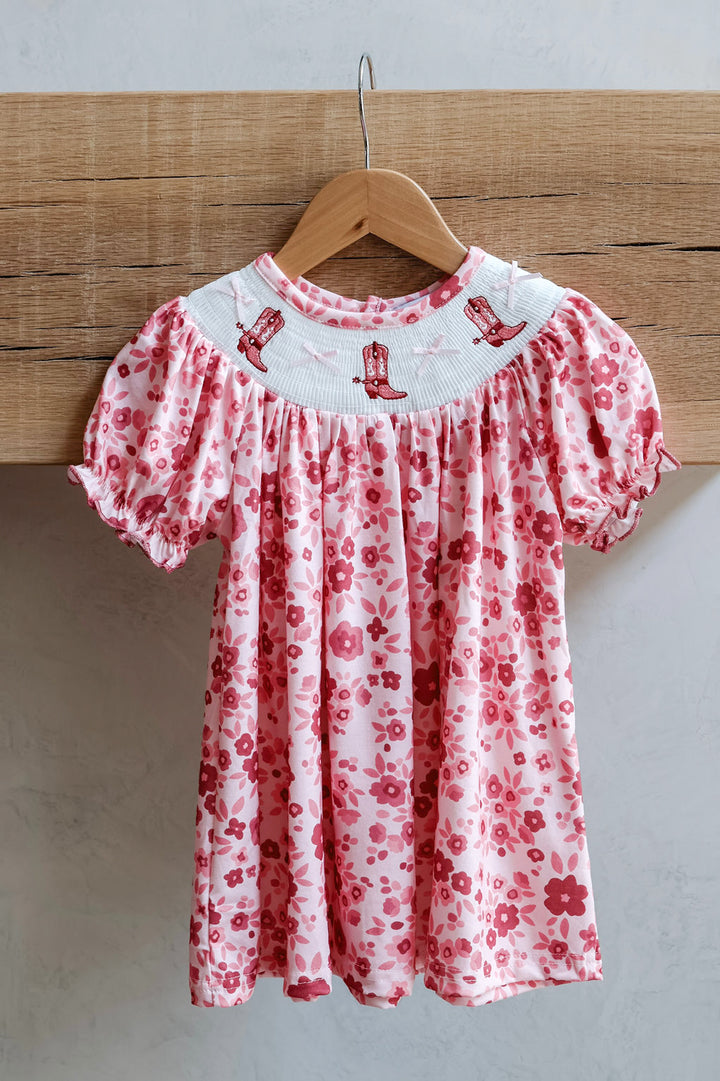 Blush & Boots Blooms Girls Smocked Dress