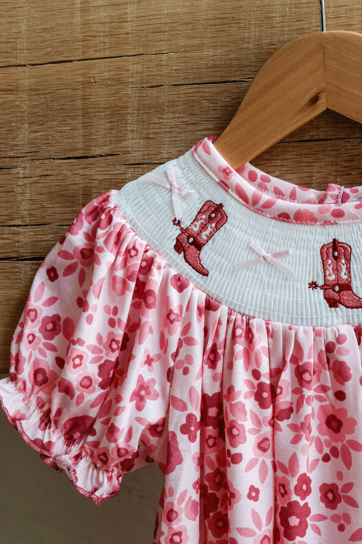 Blush & Boots Blooms Girls Smocked Dress