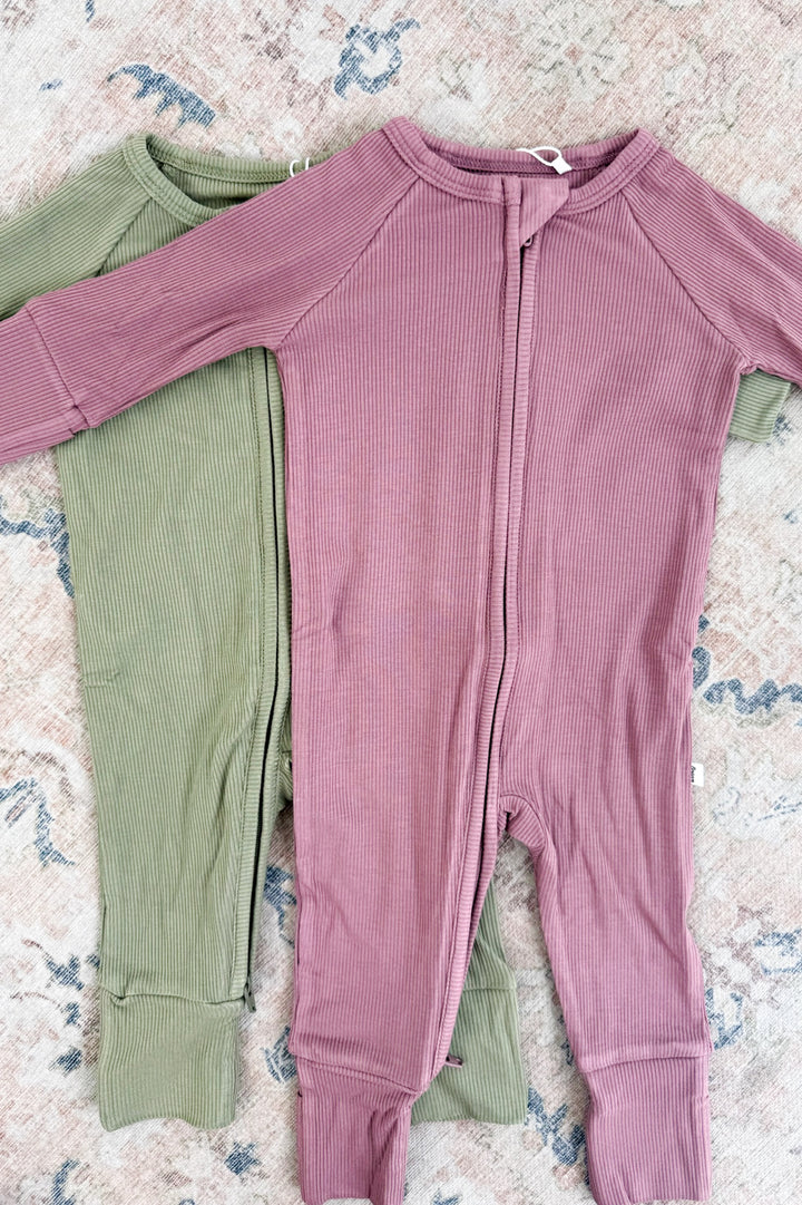 Brave Little Ones Ribbed Zip Romper