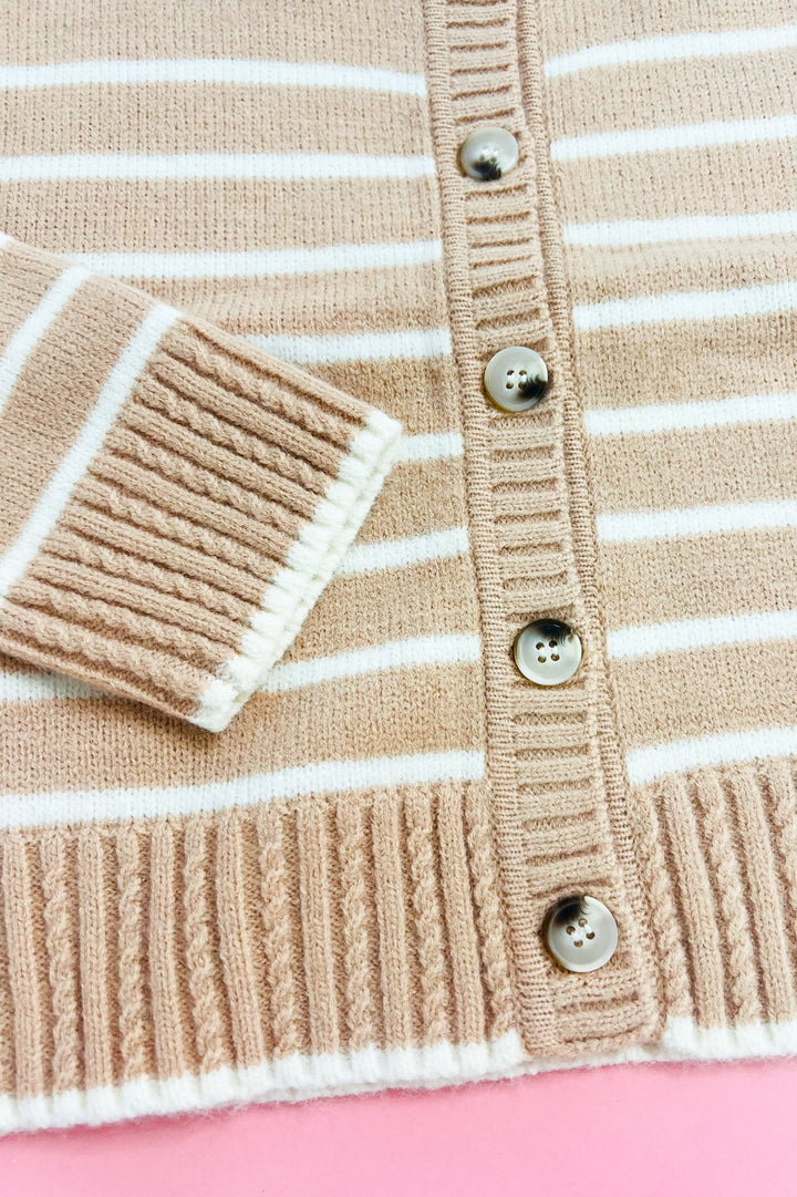 Tween Girls Button Up Collar Cardigan