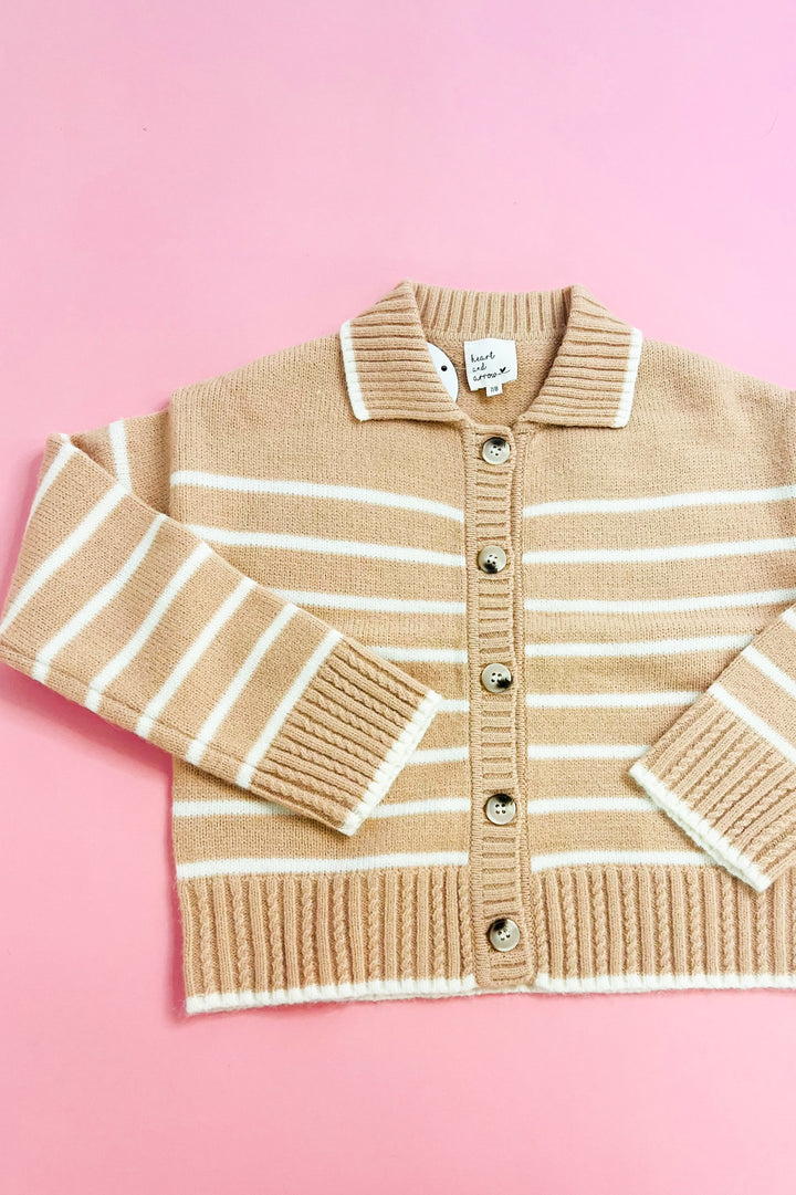 Tween Girls Button Up Collar Cardigan