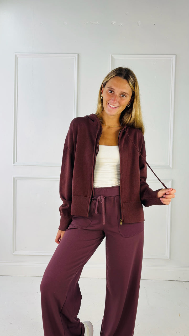 Ultra Comfy Ribbed Knit Hoodie Jacket